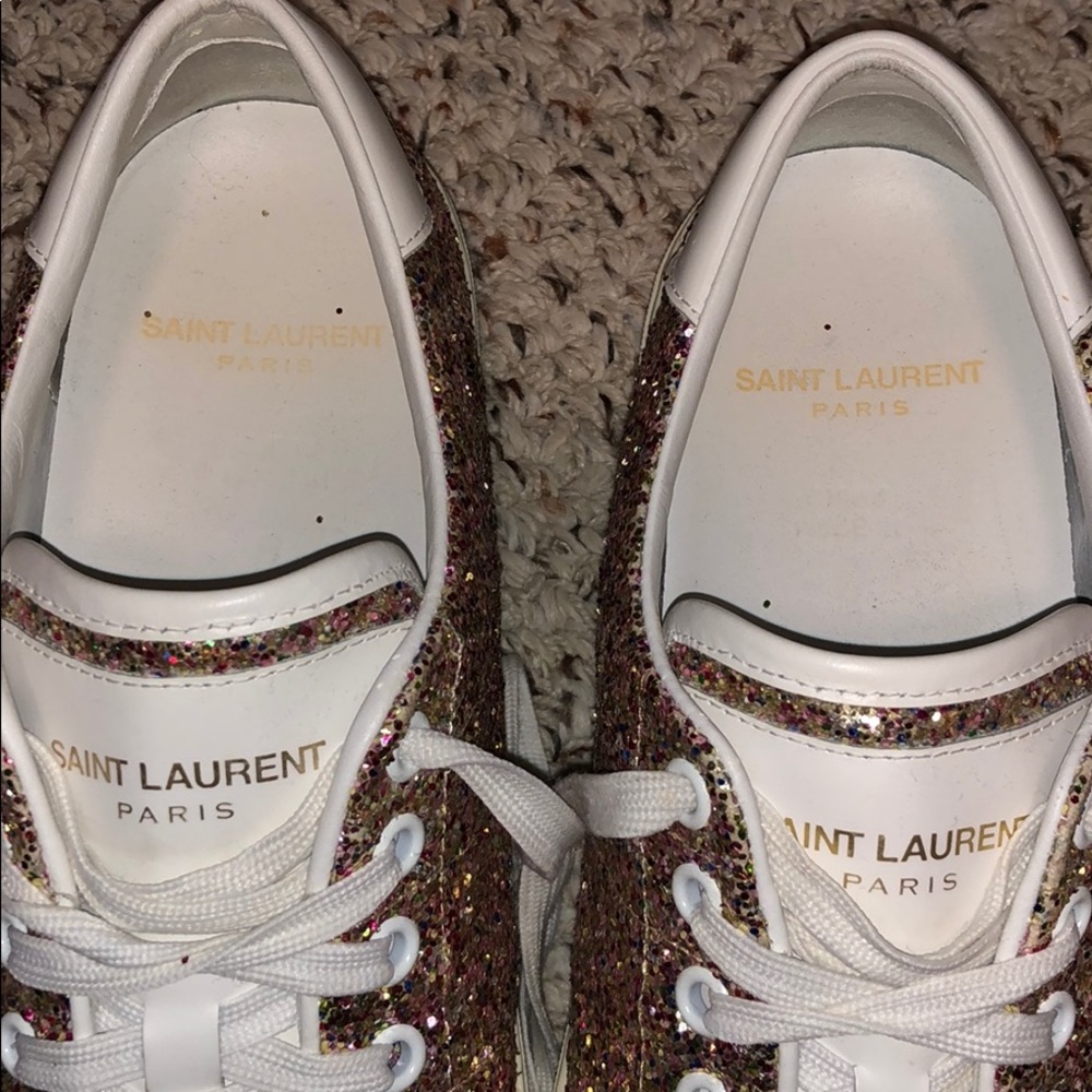 Saint Laurent sparkle platform sneakers - Picture 2 of 5